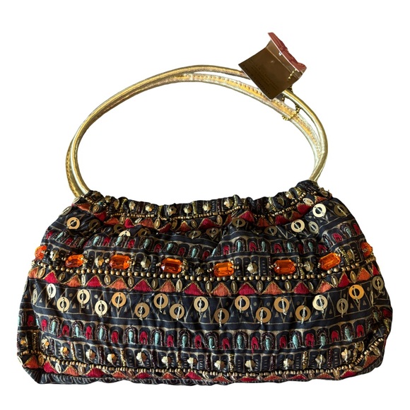 Two’s Company Women’s Beaded Multicolored Handbag - Picture 1 of 7